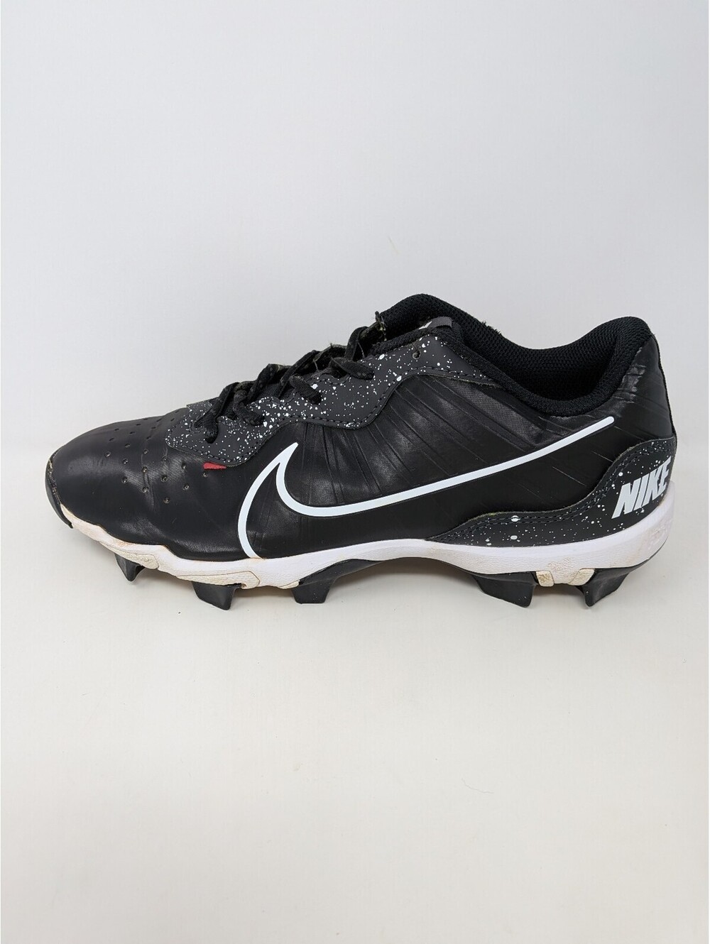 Nike Alpha Huarache 4 Keystone Men’s 7 Black White Cleats DJ6524-003 - Picture 10 of 12